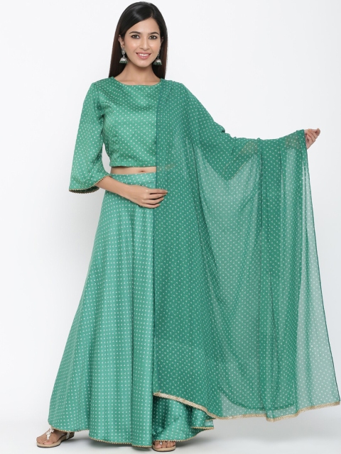 

Juniper Green Ready to Wear Lehenga & Blouse with Dupatta