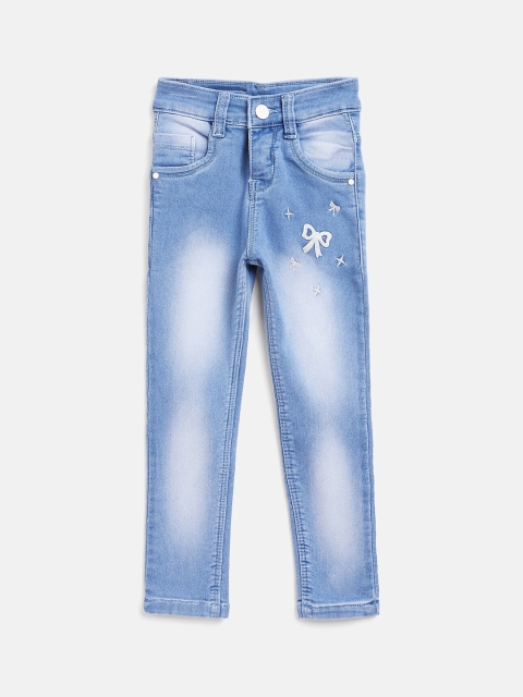 

Purple Feather Girls Blue Slim Fit Mid-Rise Clean Look Jeans