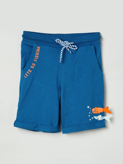 

max Boys Blue Printed Regular Shorts