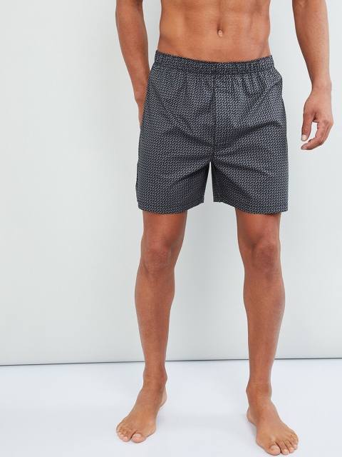 

max Men Grey Printed Boxers BGSP19BX03