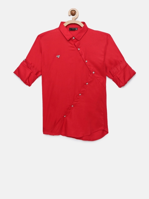 

Actuel Boys Red Standard Regular Fit Solid Casual Shirt