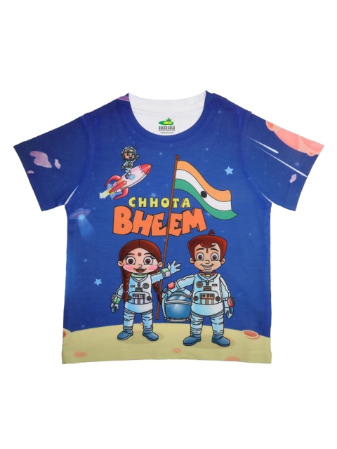 

Chhota Bheem Boys Blue Printed Round Neck T-shirt