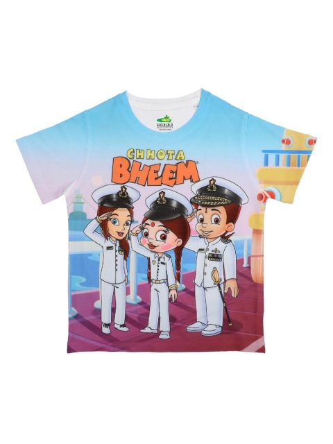 

Chhota Bheem Boys Multicoloured Printed V-Neck T-shirt, Multi
