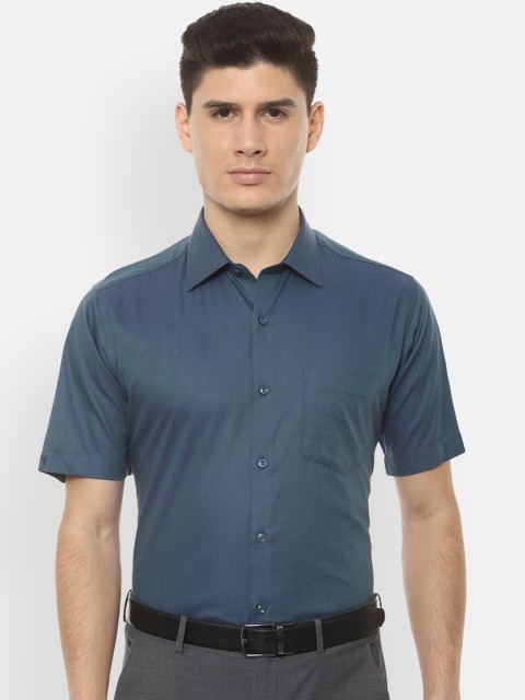 

Van Heusen Men Blue Regular Fit Self Design Formal Shirt