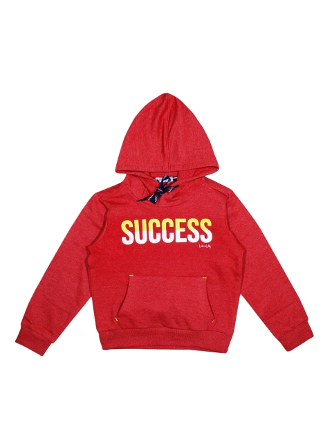 

Luke & Lilly Boys Red Printed Hooded Sweatshirt