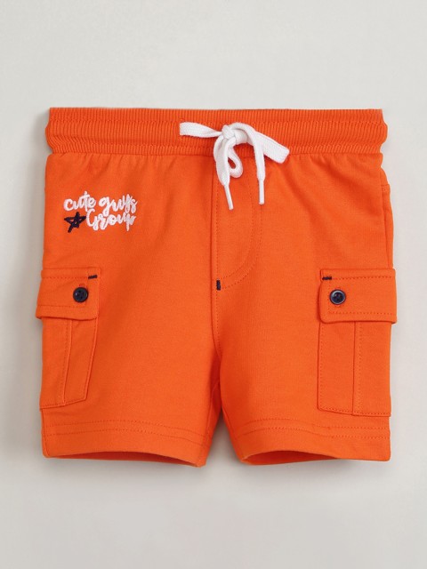 

max Boys Orange Solid Regular Fit Regular Shorts