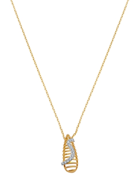 

Mia by Tanishq 14KT Yellow Gold Serpentine Pendant and Chain
