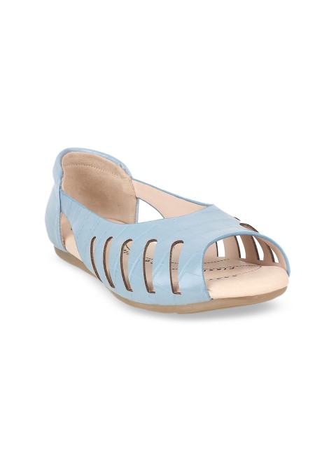 

Sherrif Shoes Women Open Toe Flats, Blue