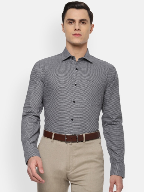 

Van Heusen Men Grey Slim Fit Self Design Formal Shirt