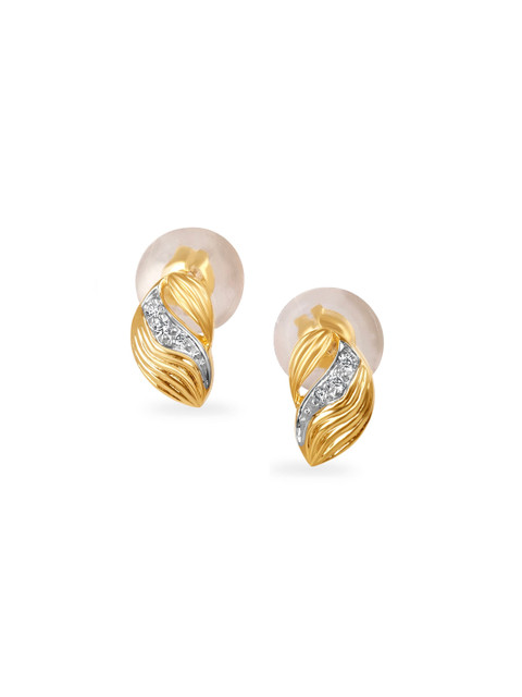

Mia by Tanishq 14-KT Paisley Power Gold Stud Earrings