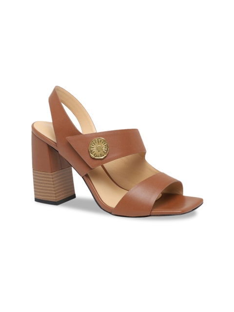 

CHARLES & KEITH Women Brown Solid Block Heels
