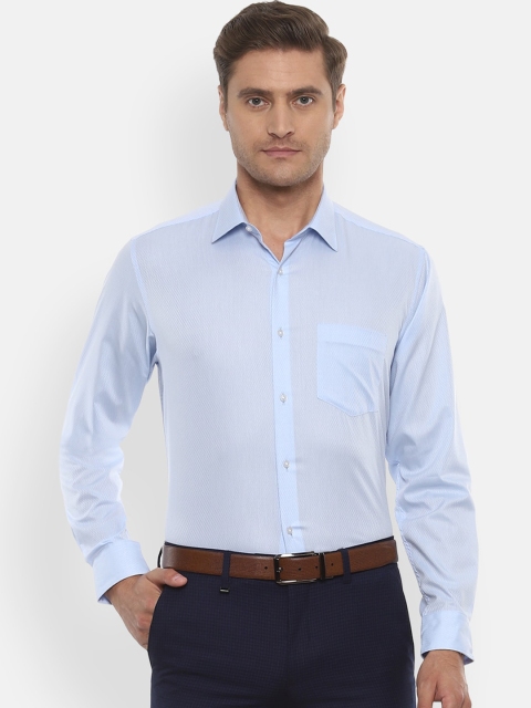 

Van Heusen Men Blue Regular Fit Self Design Formal Shirt