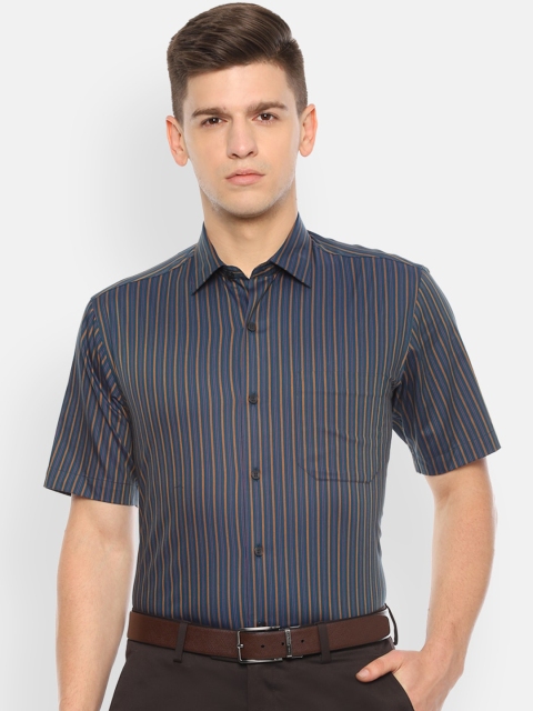 

Louis Philippe Men Multicoloured Slim Fit Striped Formal Shirt, Multi