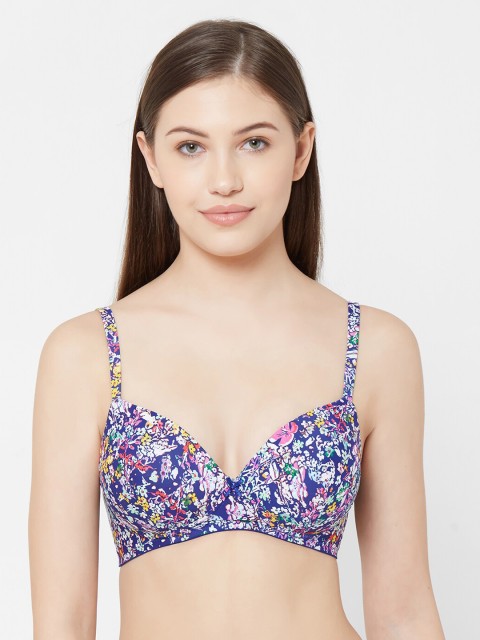 

Juliet Purple & Blue Printed Non-Wired Heavily Padded Everyday Bra 010002700009306