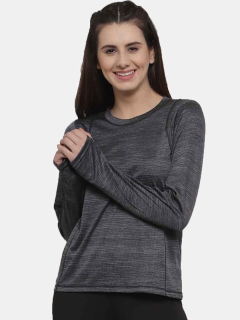 

CUKOO Women Grey Solid T-Shirt