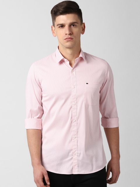 

Peter England Casuals Men Pink Slim Fit Striped Casual Shirt