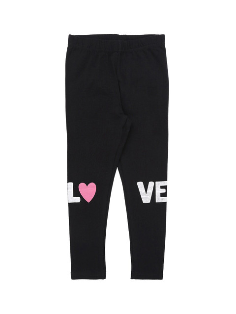 

Pantaloons Junior Girls Black Solid Ankle Length Leggings