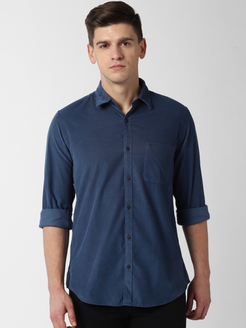 

Peter England Casuals Men Navy Blue Slim Fit Self Design Casual Shirt