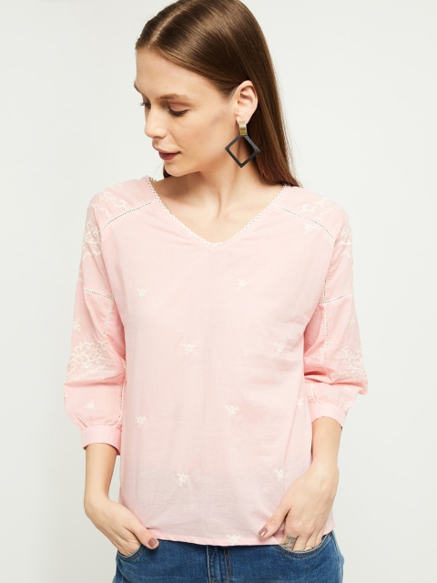 

max Women Pink Embellished Top