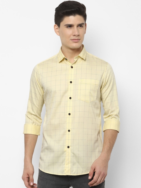 

Allen Solly Men Yellow Slim Fit Checked Casual Shirt