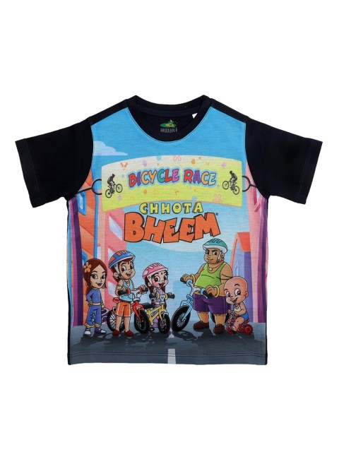 

Chhota Bheem Boys Multicoloured Printed Round Neck T-shirt, Multi