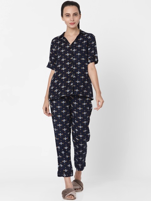 

Smarty Pants Women Blue Printed Night suit