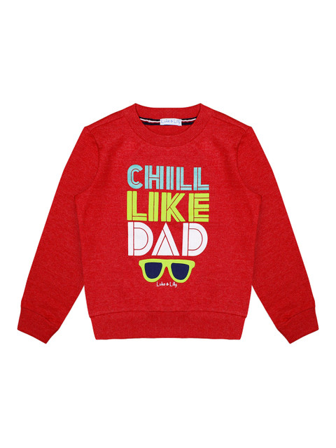 

Luke & Lilly Boys Red Printed Sweatshirt