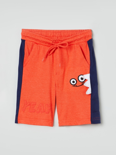 

max Boys Orange Colourblocked Regular Fit Regular Shorts