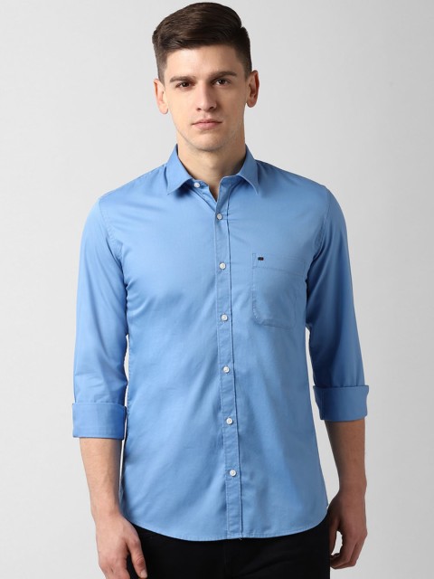 

Peter England Casuals Men Blue Slim Fit Solid Casual Shirt