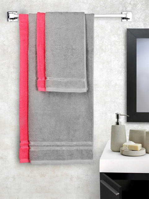 

CORE Designed by SPACES Unisex Set Of 4 Solid 380 GSM Quik Dry Towels, Coral