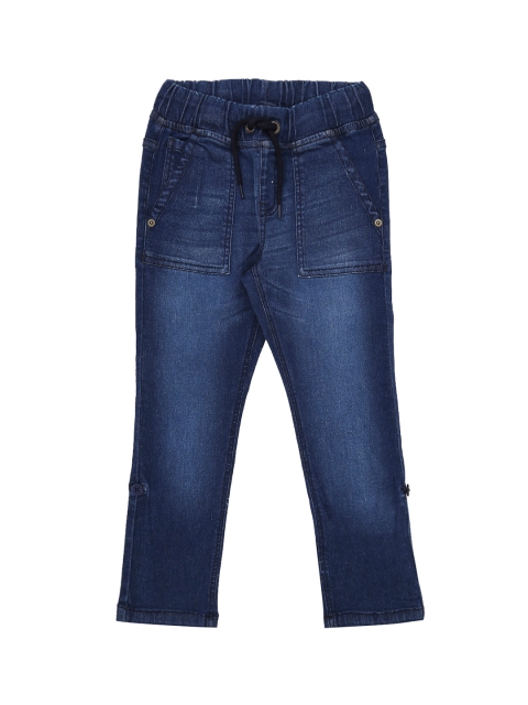 

Pantaloons Junior Boys Navy Blue Straight Fit Mid-Rise Clean Look Jeans