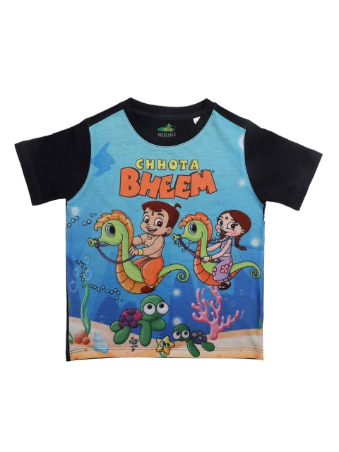 

Chhota Bheem Boys Blue Printed Round Neck T-shirt