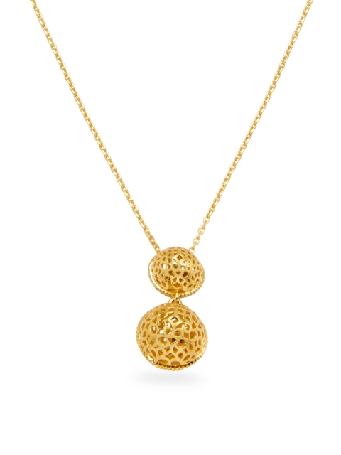 

Mia by Tanishq Gold-Plated Embellished Queen Pendant & Chain, Yellow