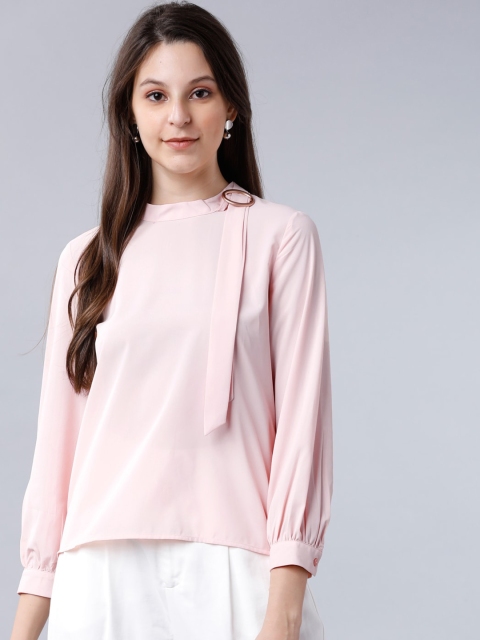 

Tokyo Talkies Women Pink Solid Top