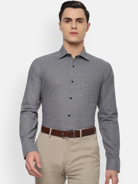 

Van Heusen Men Grey Slim Fit Self Design Formal Shirt