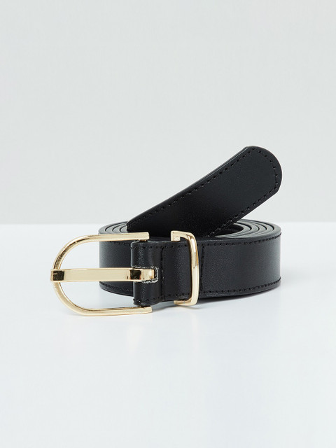 

max Women Black Solid Belt