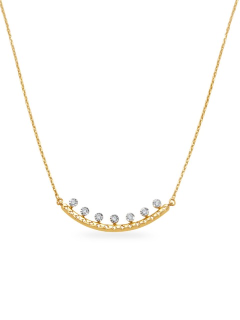 

Mia by Tanishq Blooming Bud Yellow & White Gold Necklace