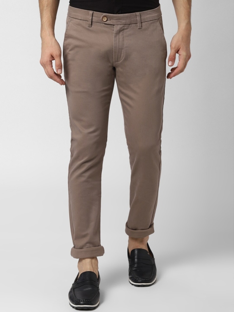 

Peter England Casuals Men Brown Skinny Fit Solid Regular Trousers