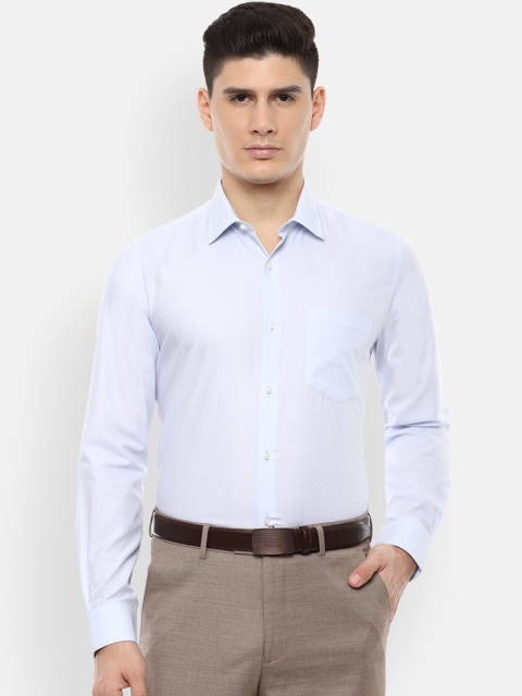 

Van Heusen Men Blue Slim Fit Striped Formal Shirt