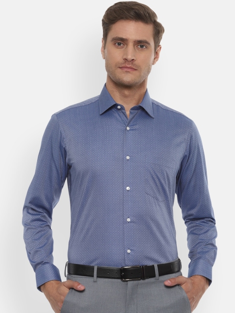 

Van Heusen Men Blue Regular Fit Printed Formal Shirt
