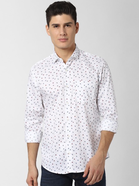 

Peter England Men White Regular Fit Printed Casual Shirt