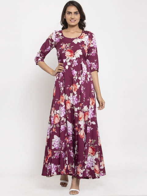 

Magnetic Designs Women Magenta Printed Maxi Dress