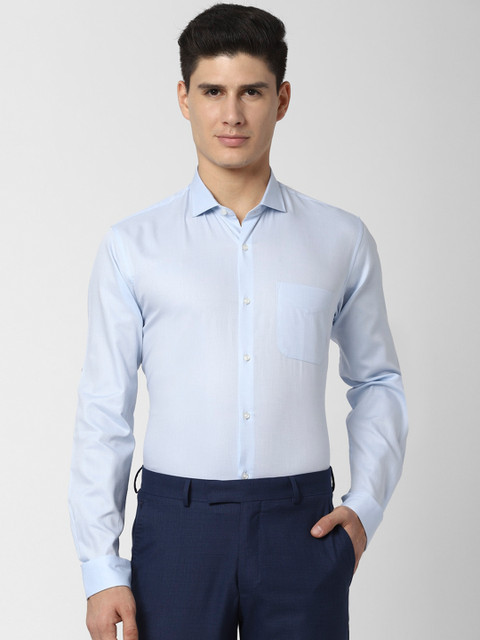 

Peter England Men Blue Slim Fit Solid Formal Shirt