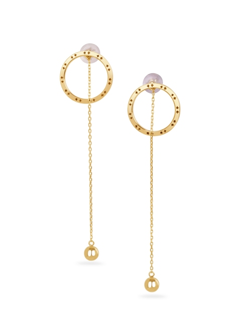 

Mia by Tanishq Yellow Gold Wheel & Drop Earrings