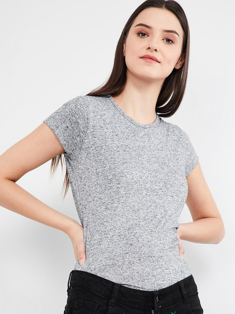 

max Women Grey Printed Top