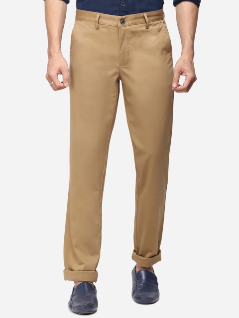 

JADE BLUE Men Brown Regular Fit Solid Chinos