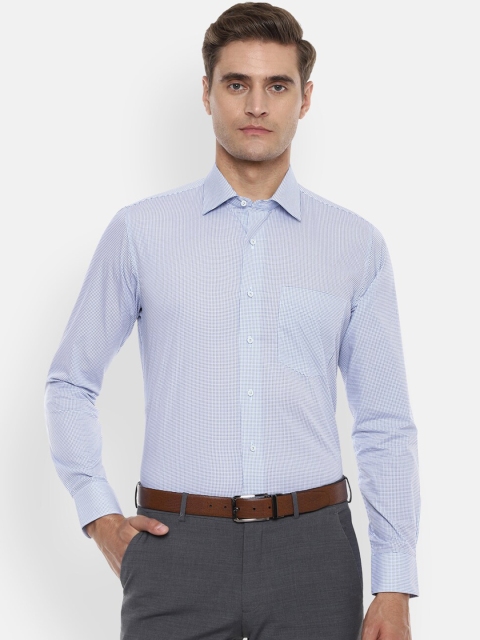 

Van Heusen Men Blue Slim Fit Checked Formal Shirt