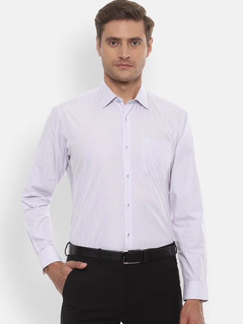 

Van Heusen Men White Regular Fit Striped Formal Shirt