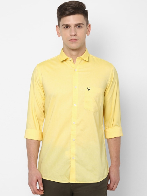 

Allen Solly Men Yellow Slim Fit Solid Casual Shirt