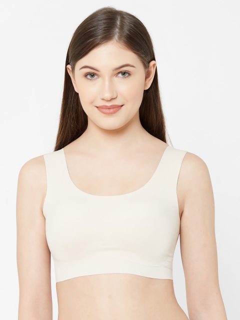 

Juliet Beige Solid Non-Wired Heavily Padded Workout Bra 010002800009852